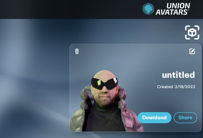 Unionavatars to make a 3D character online