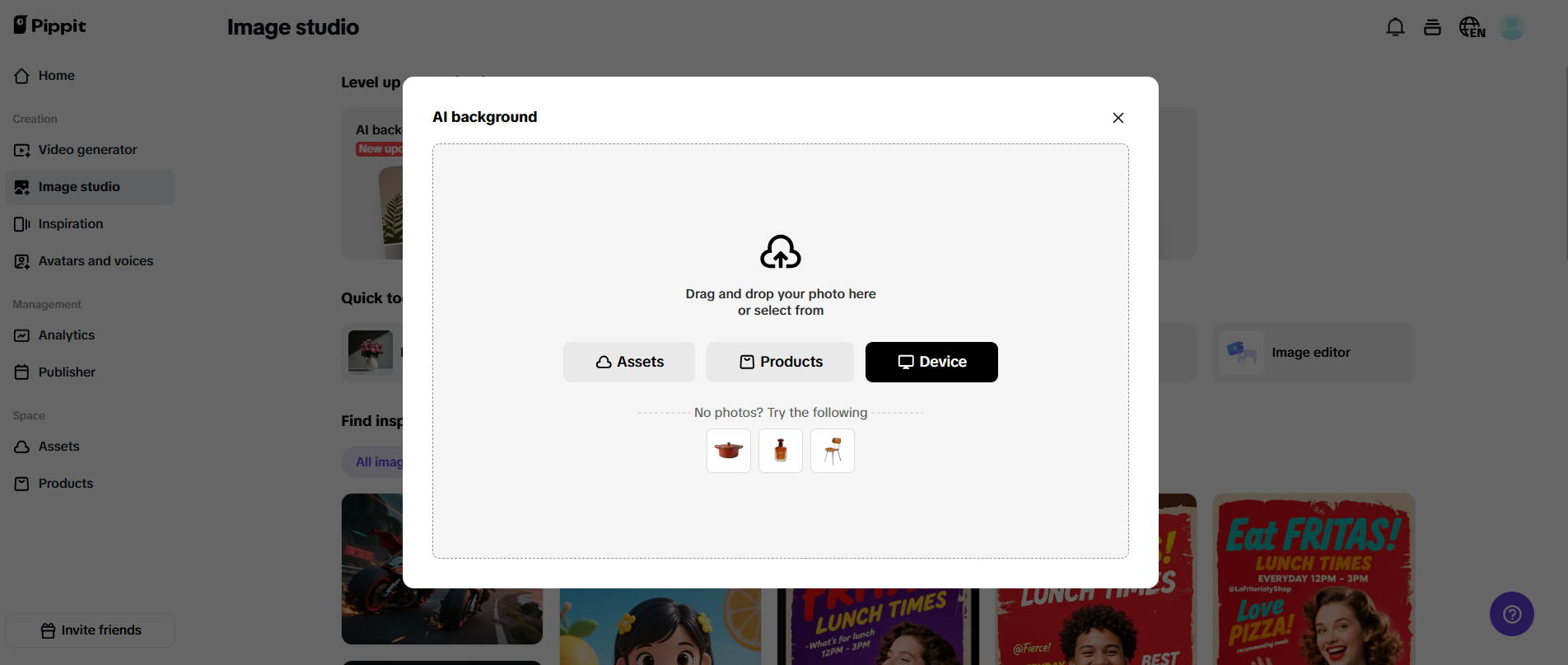 AI background changer