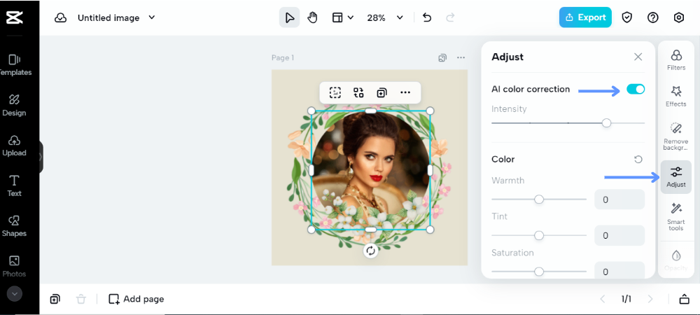 ai color correction
