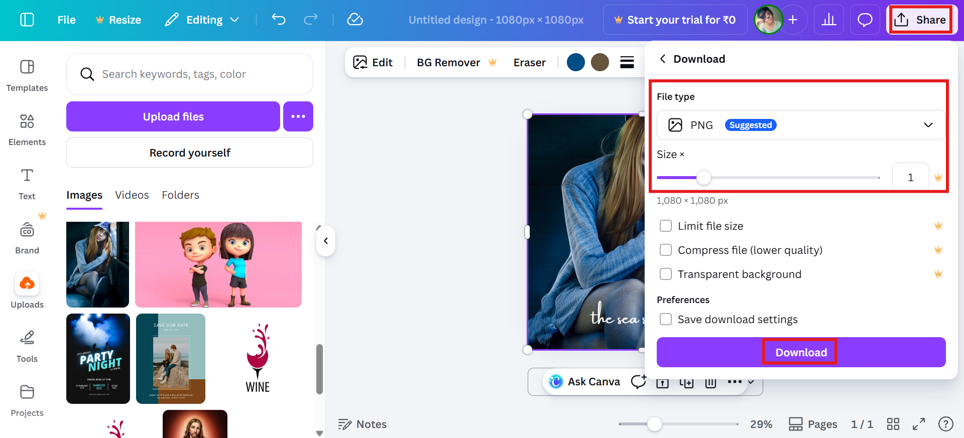 Download the final image