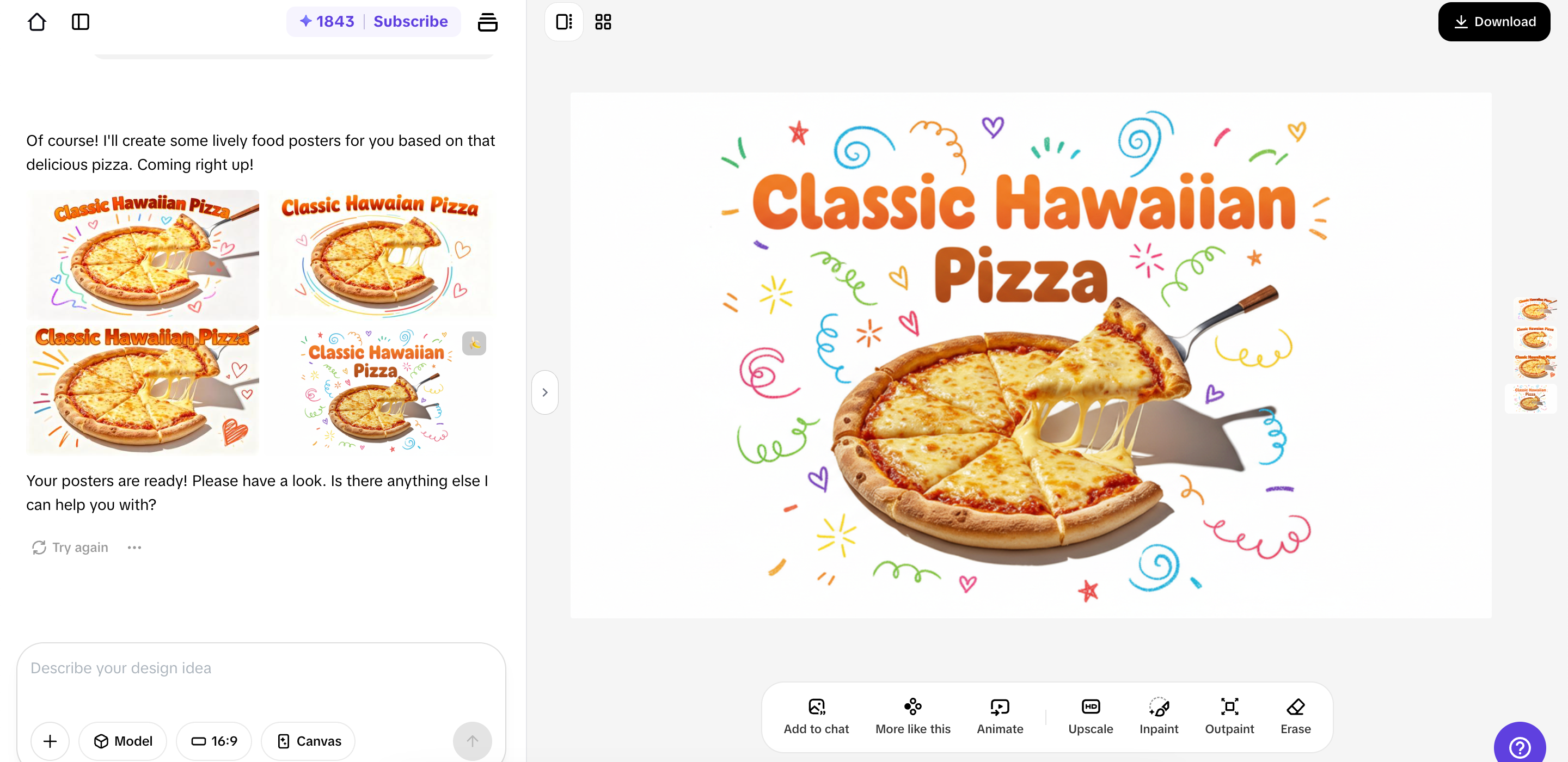 Edita y exporta imágenes desde Pippit.