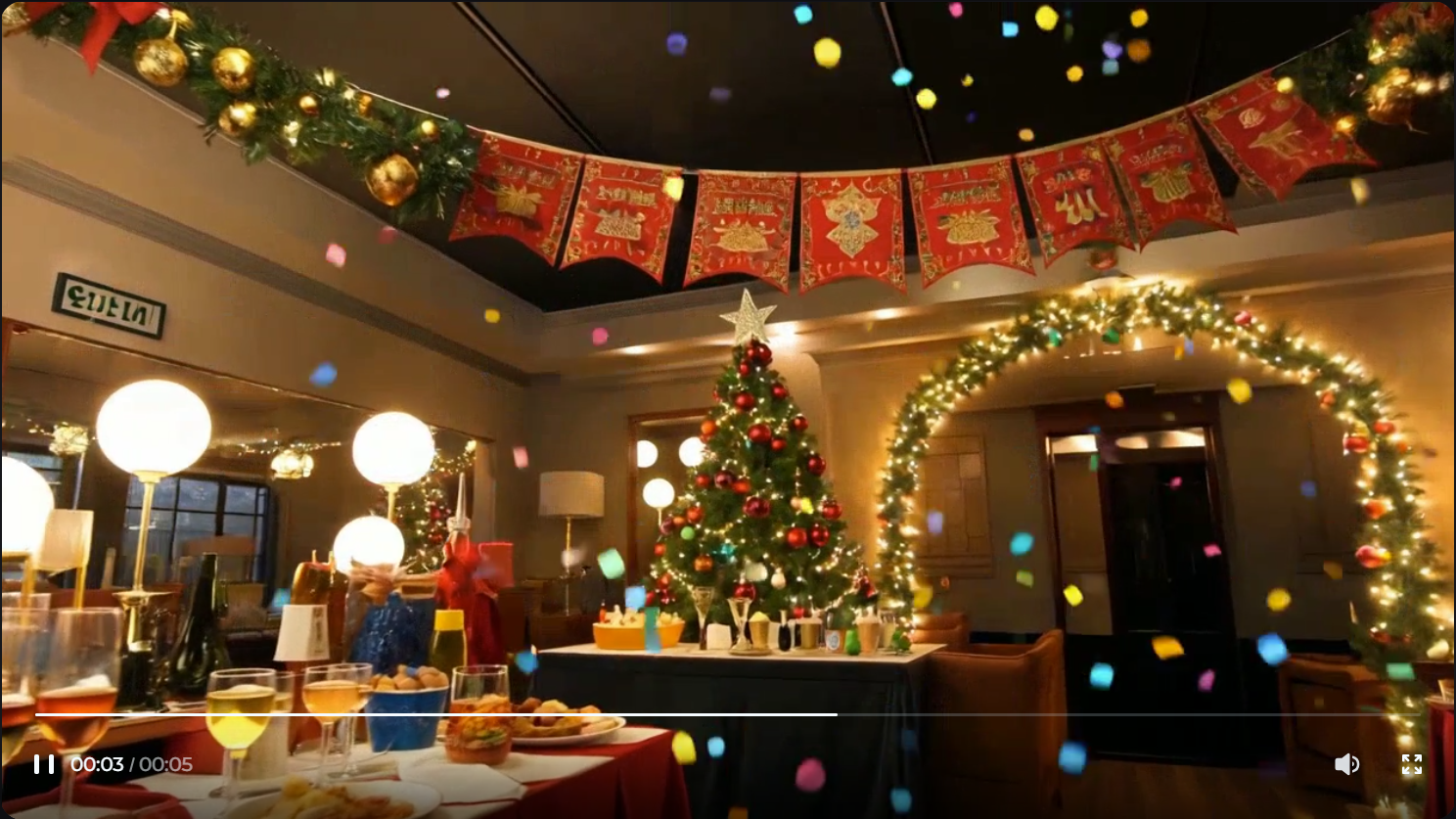 Christmas party invitation video