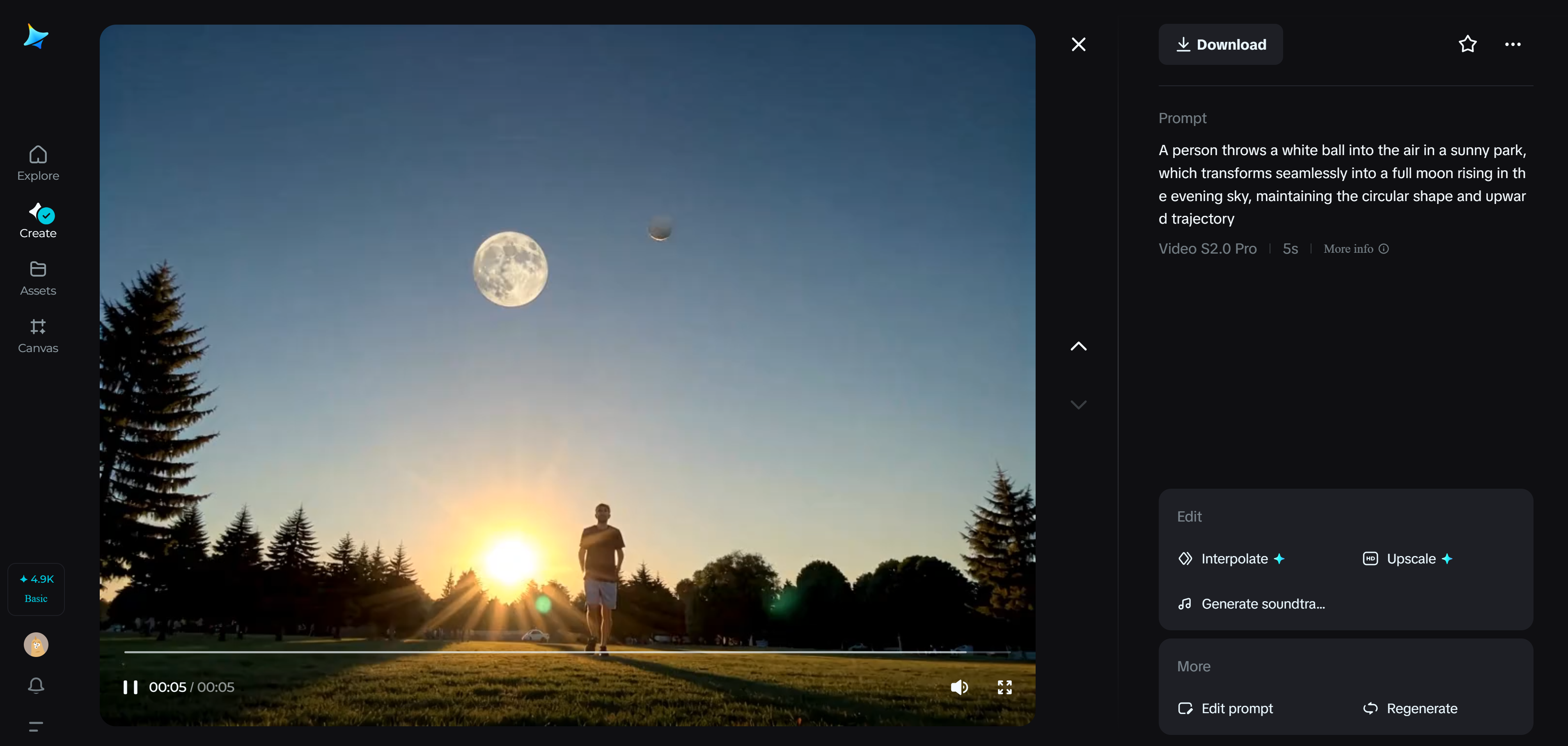 Match cut transition