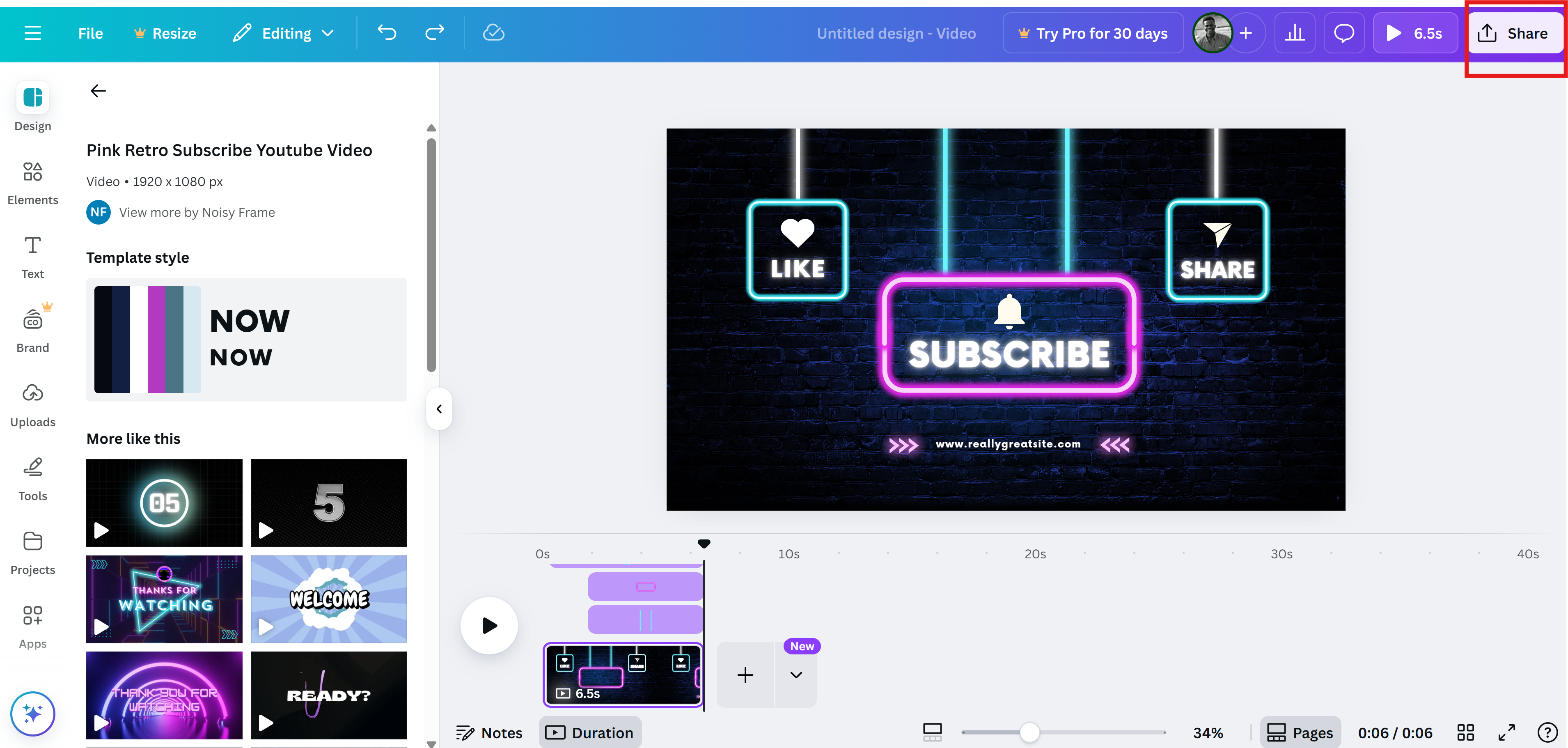 Canva: I-download ang YouTube sa labas ng video