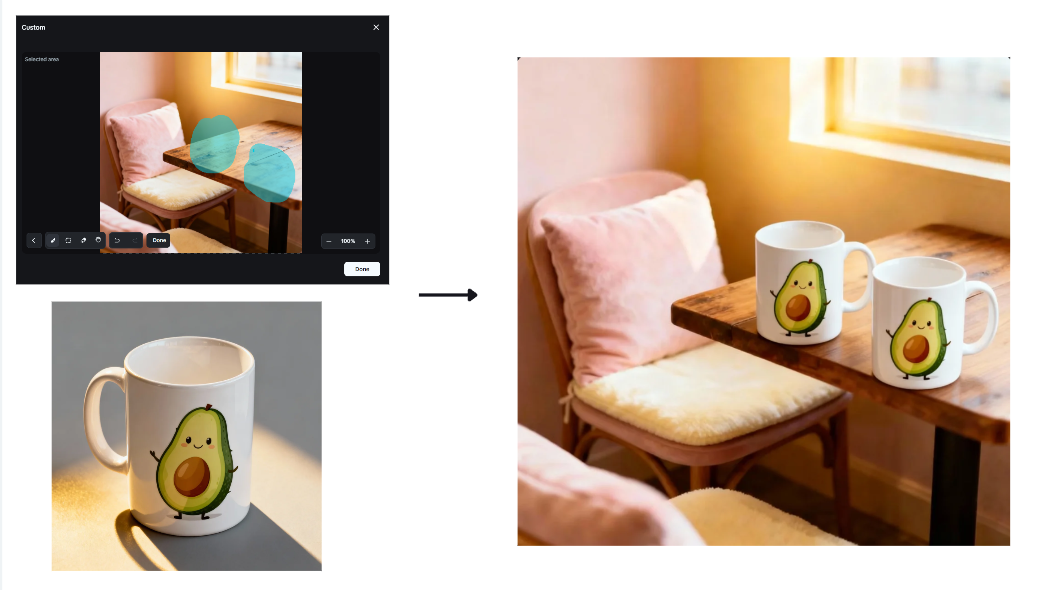 Interactive editing feature in Dreamina