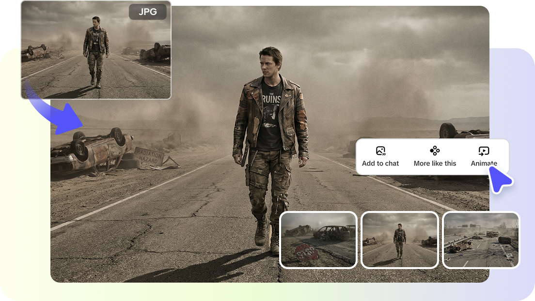 Animate image feature on Pippit