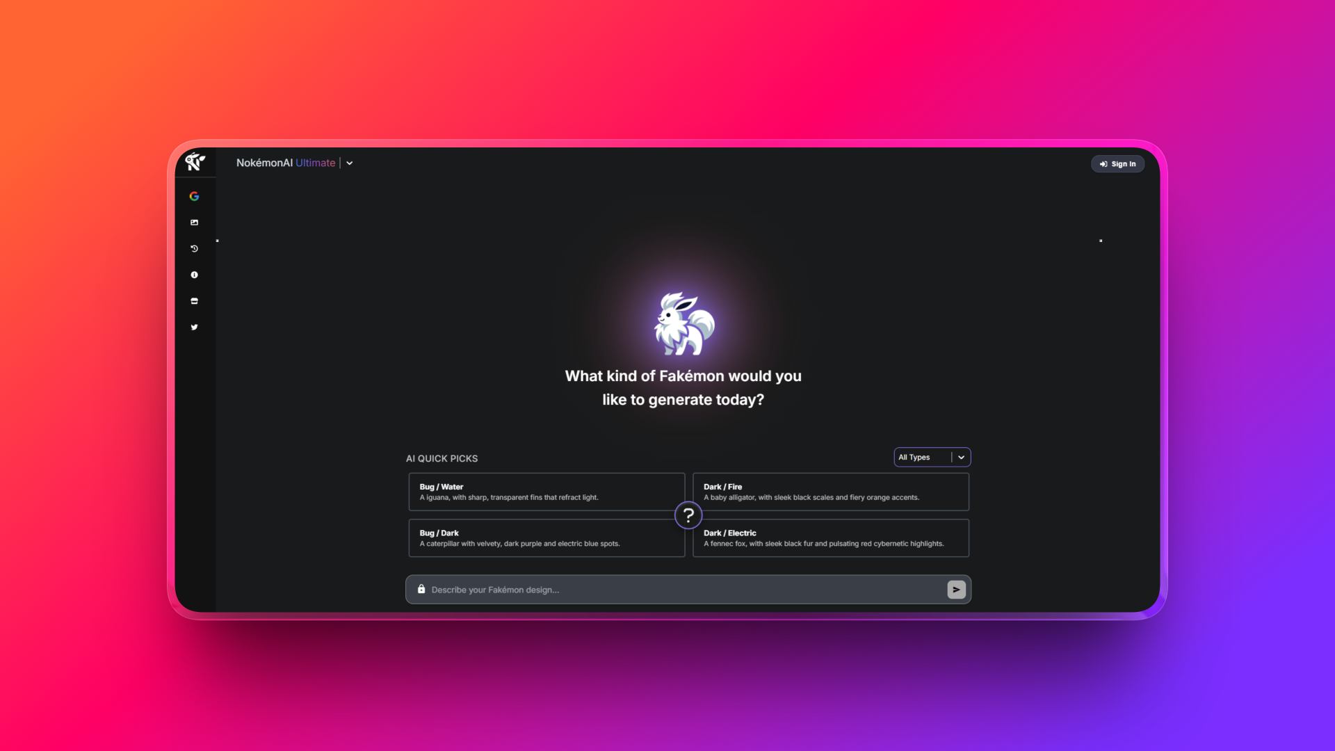 AI Pokémon generator by NokemonAI