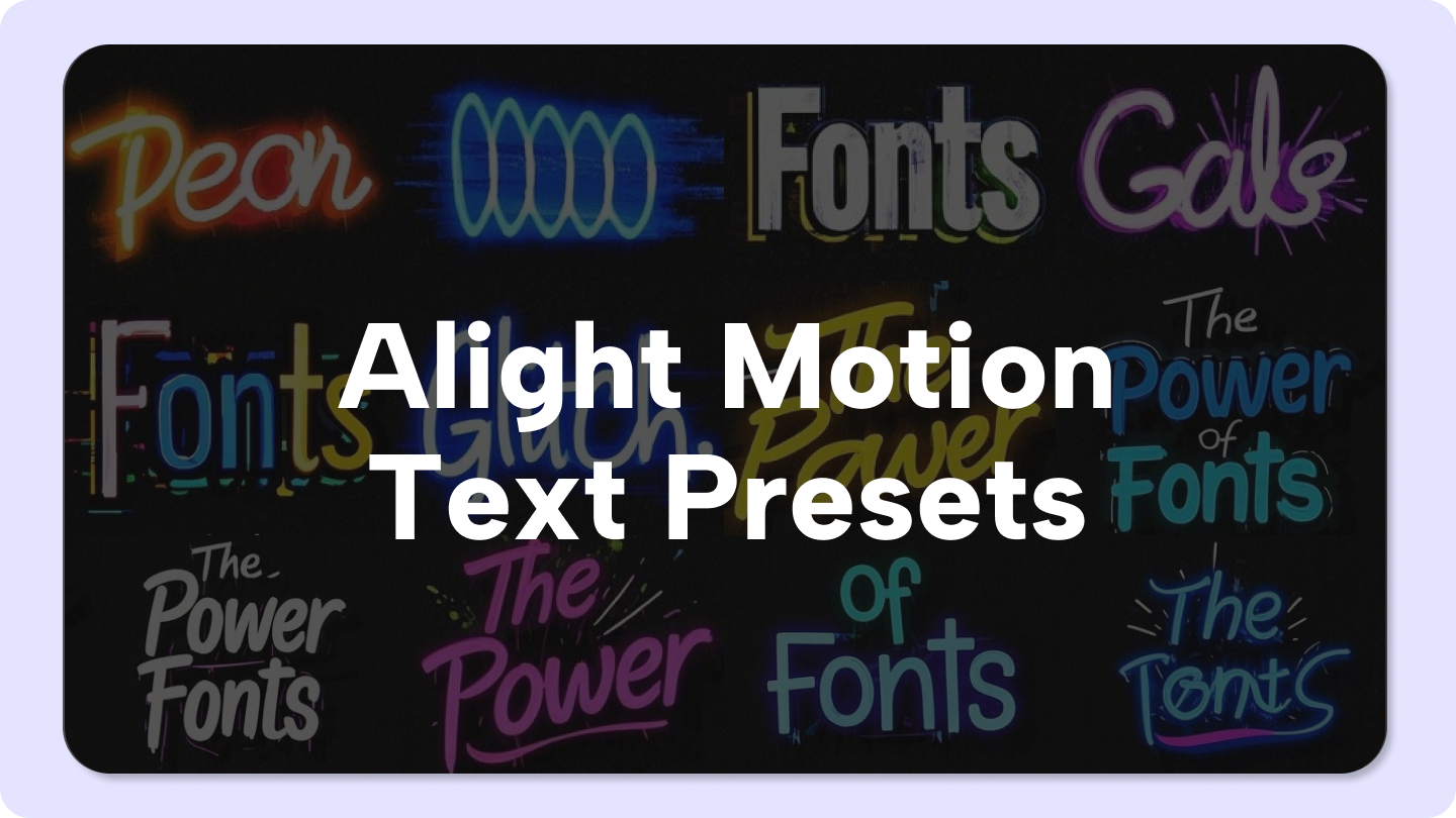 alight motion text preset