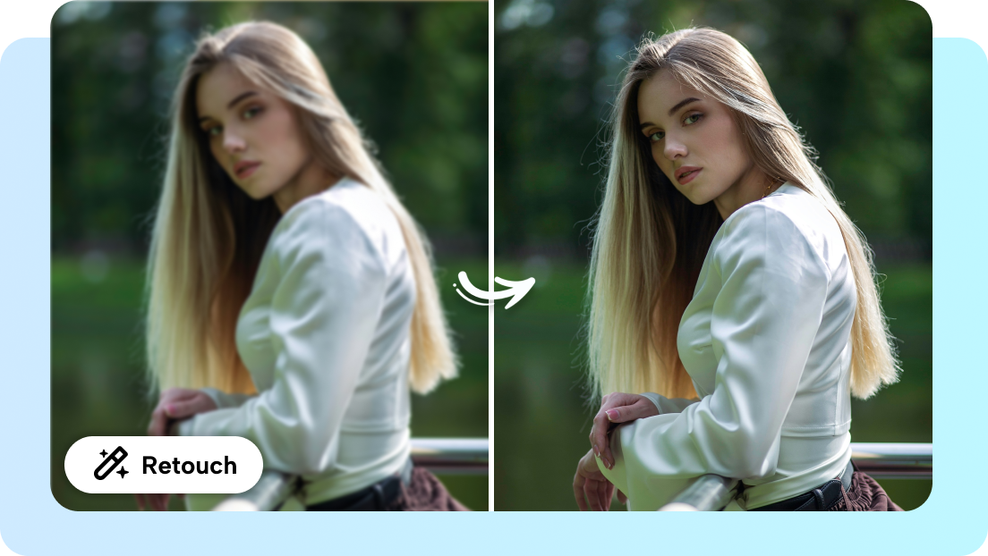 repair blurry image with Intelligent Retouch