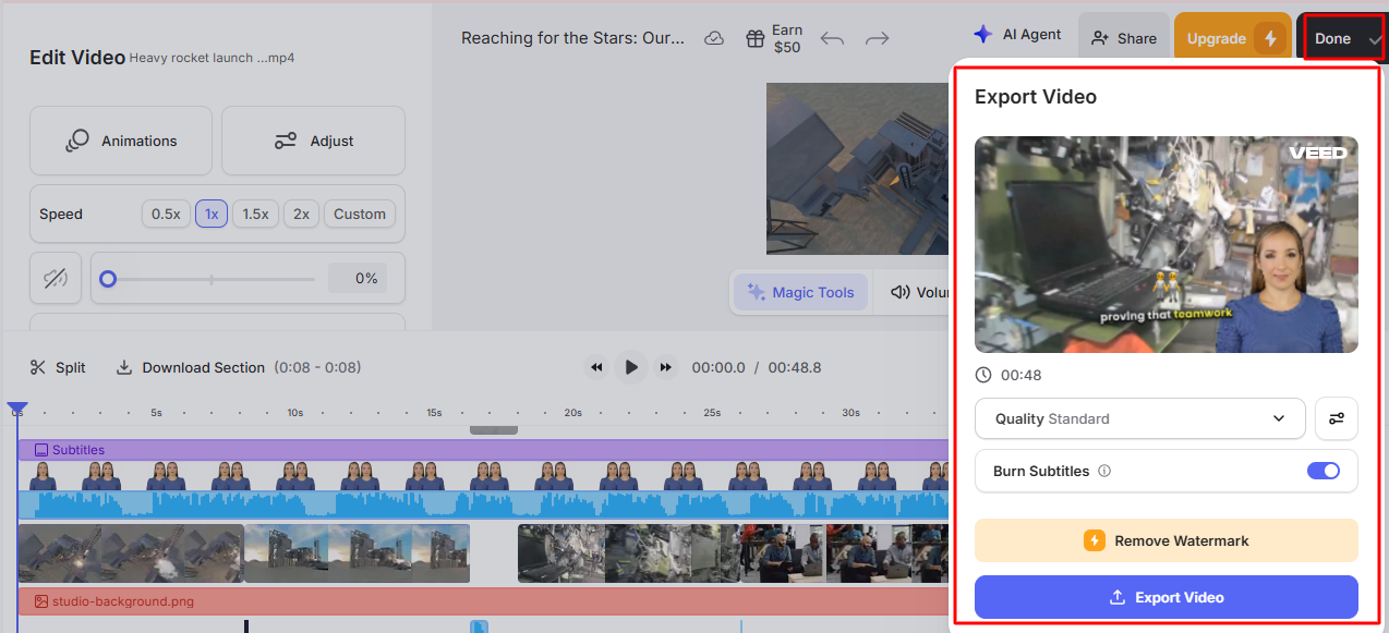 Download an AI-generated YouTube video