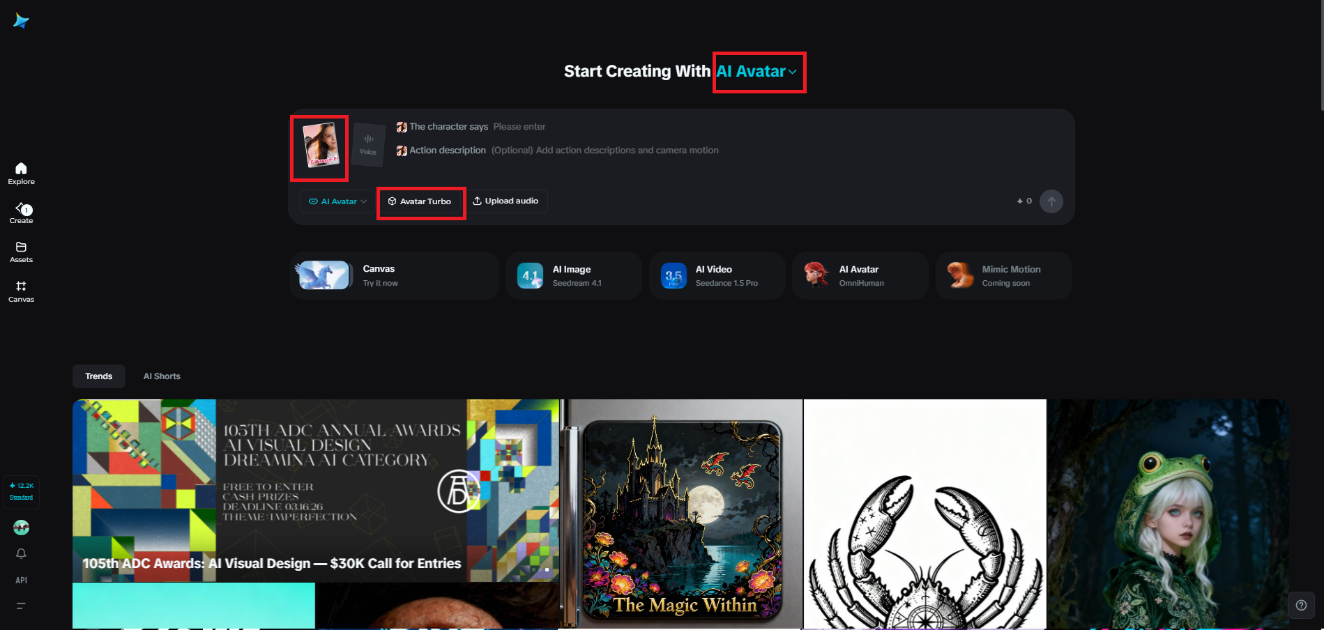 Carregue a imagem do seu personagem