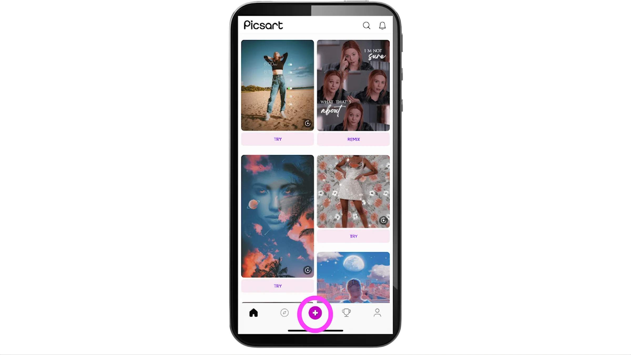 Start project and choose images to blend