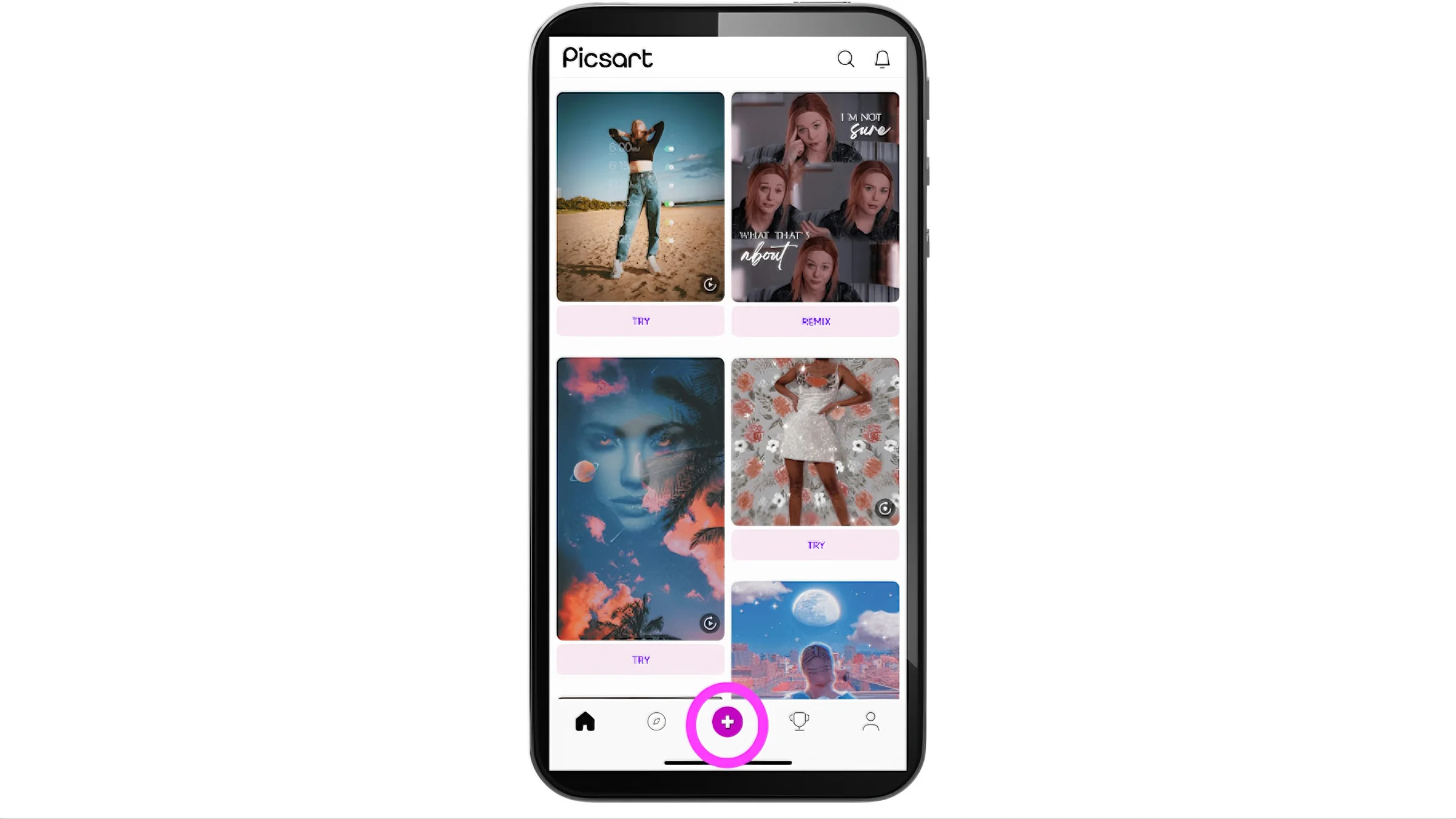 Start project and choose images to blend
