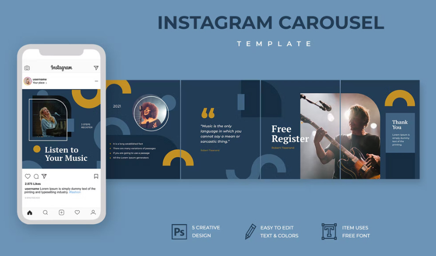 Instagram carousel templates