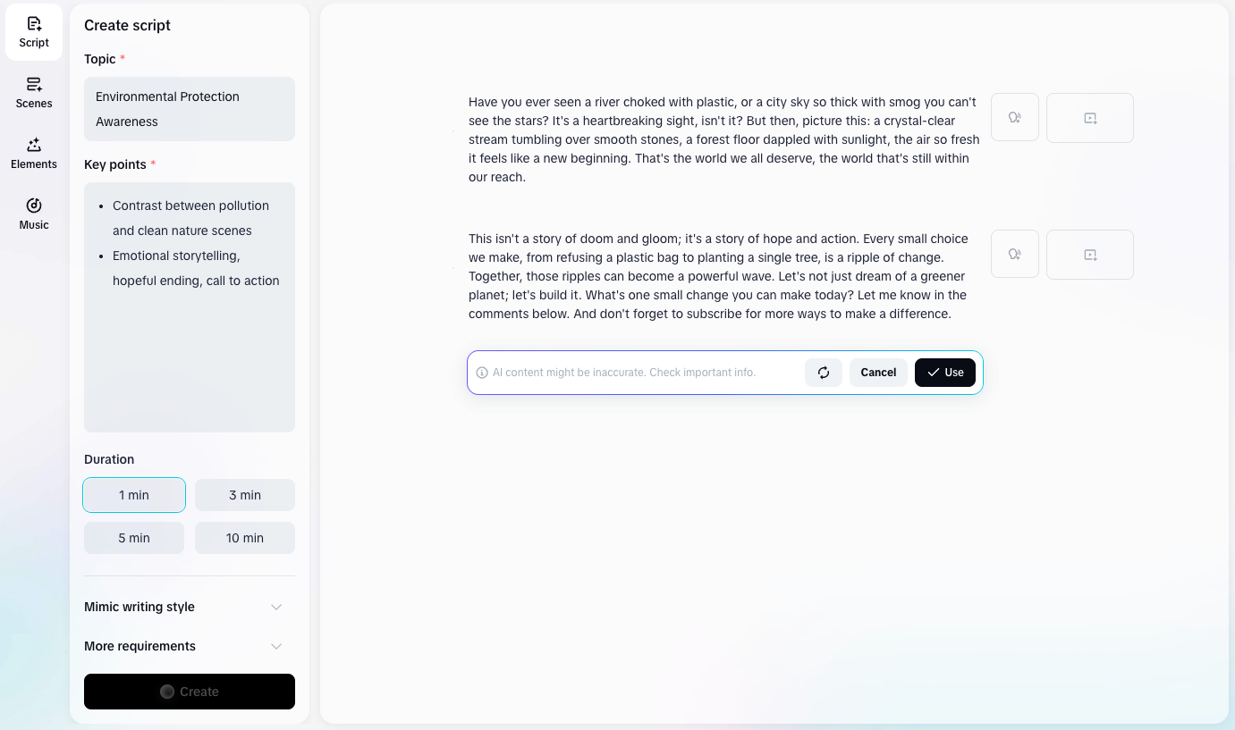 Generate Your Video Script