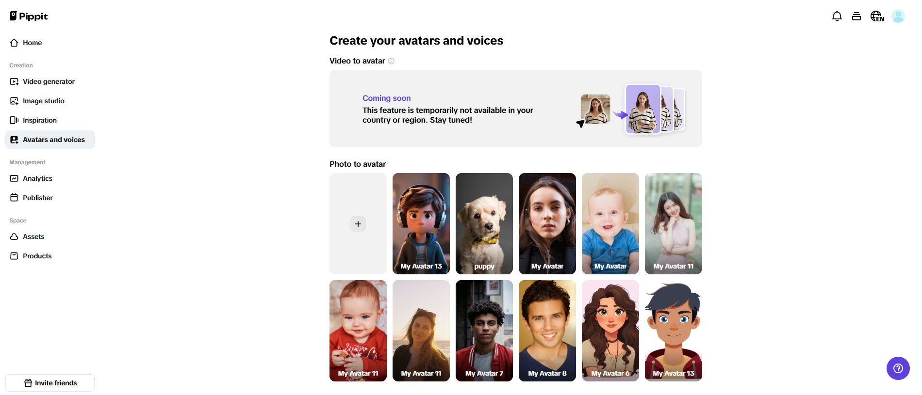 Avatares e vozes realistas