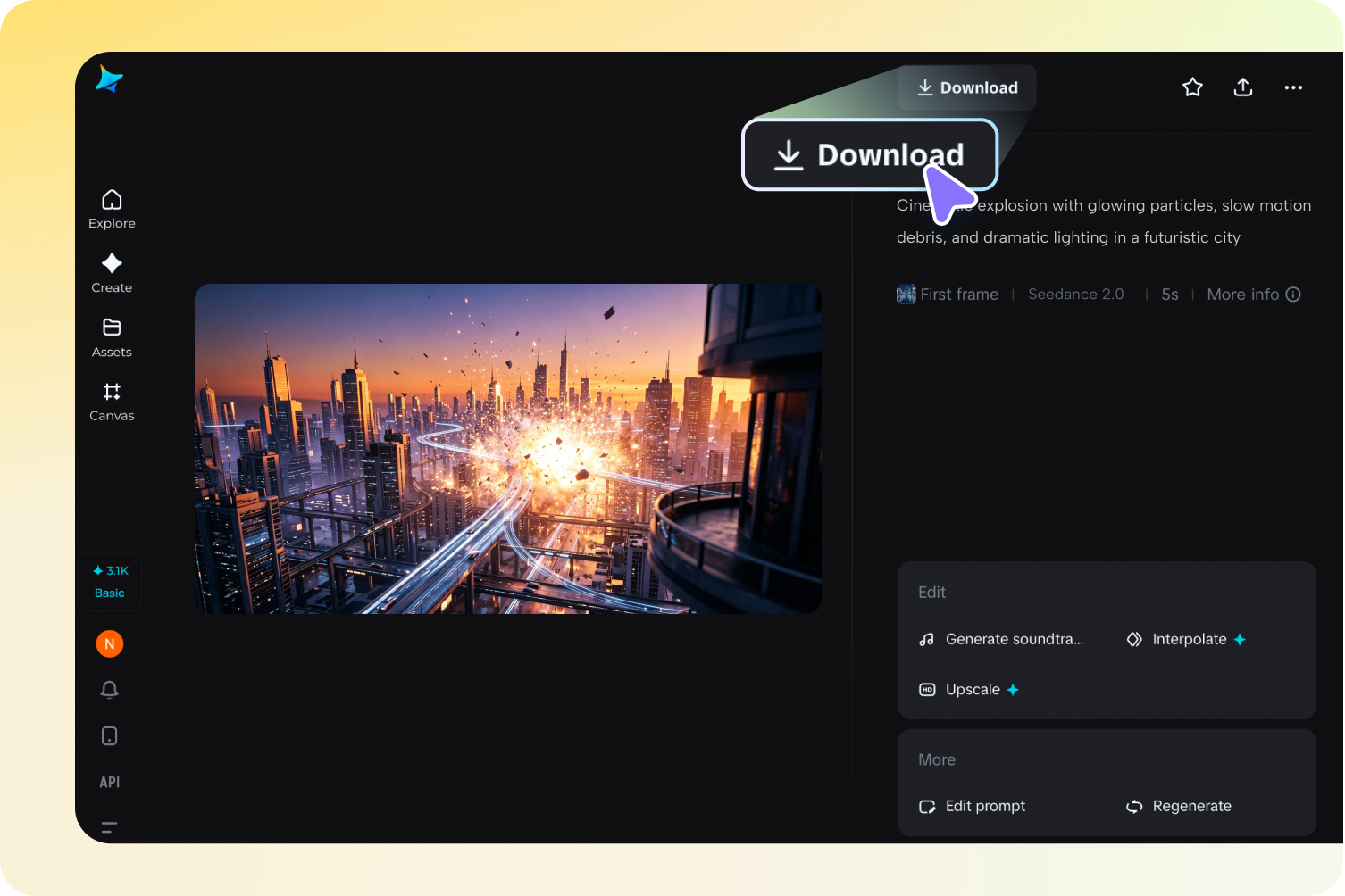 Scarica il video AI VFX
