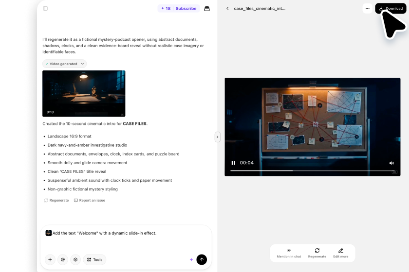 Step 3: Review and export your podcast intro