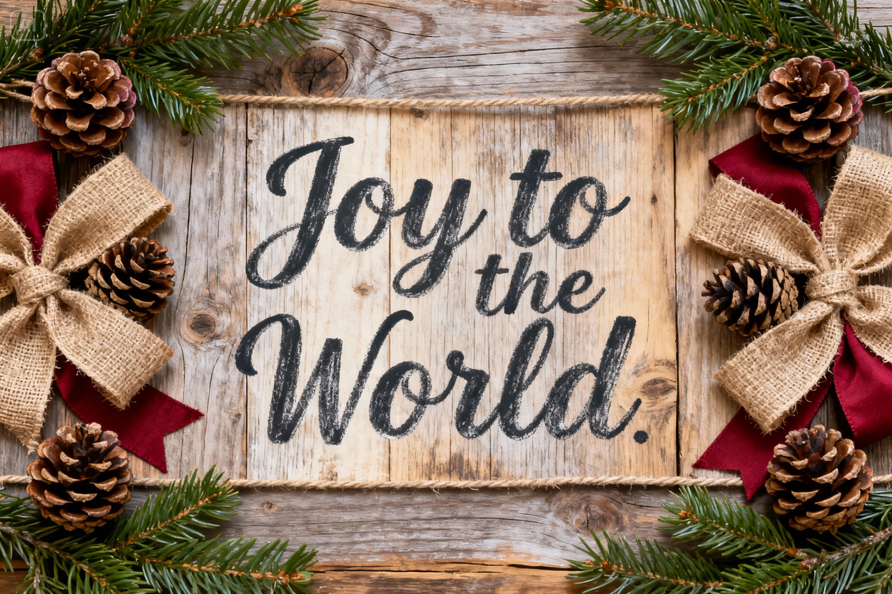 Rustic farmhouse Christmas flyer