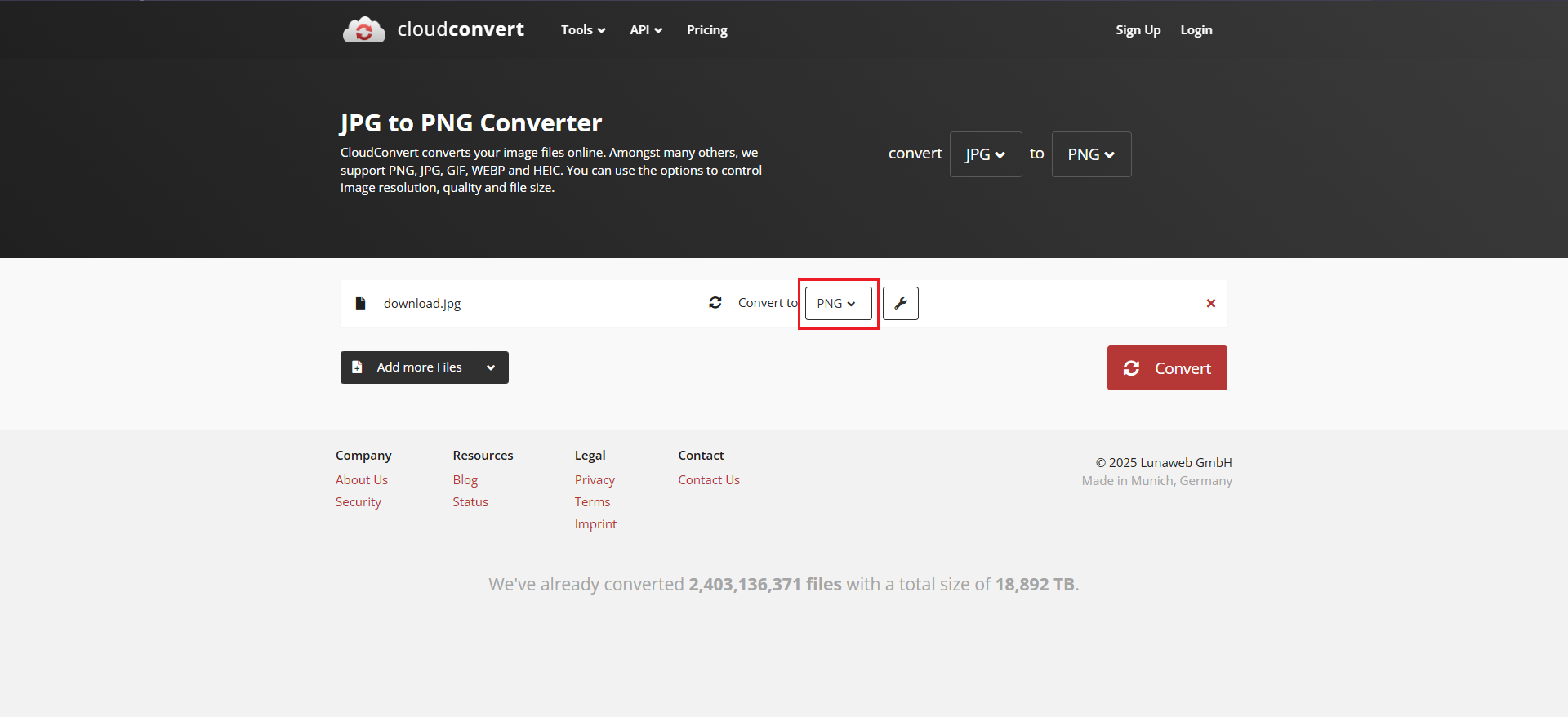 JPEG vers PNG gratuit