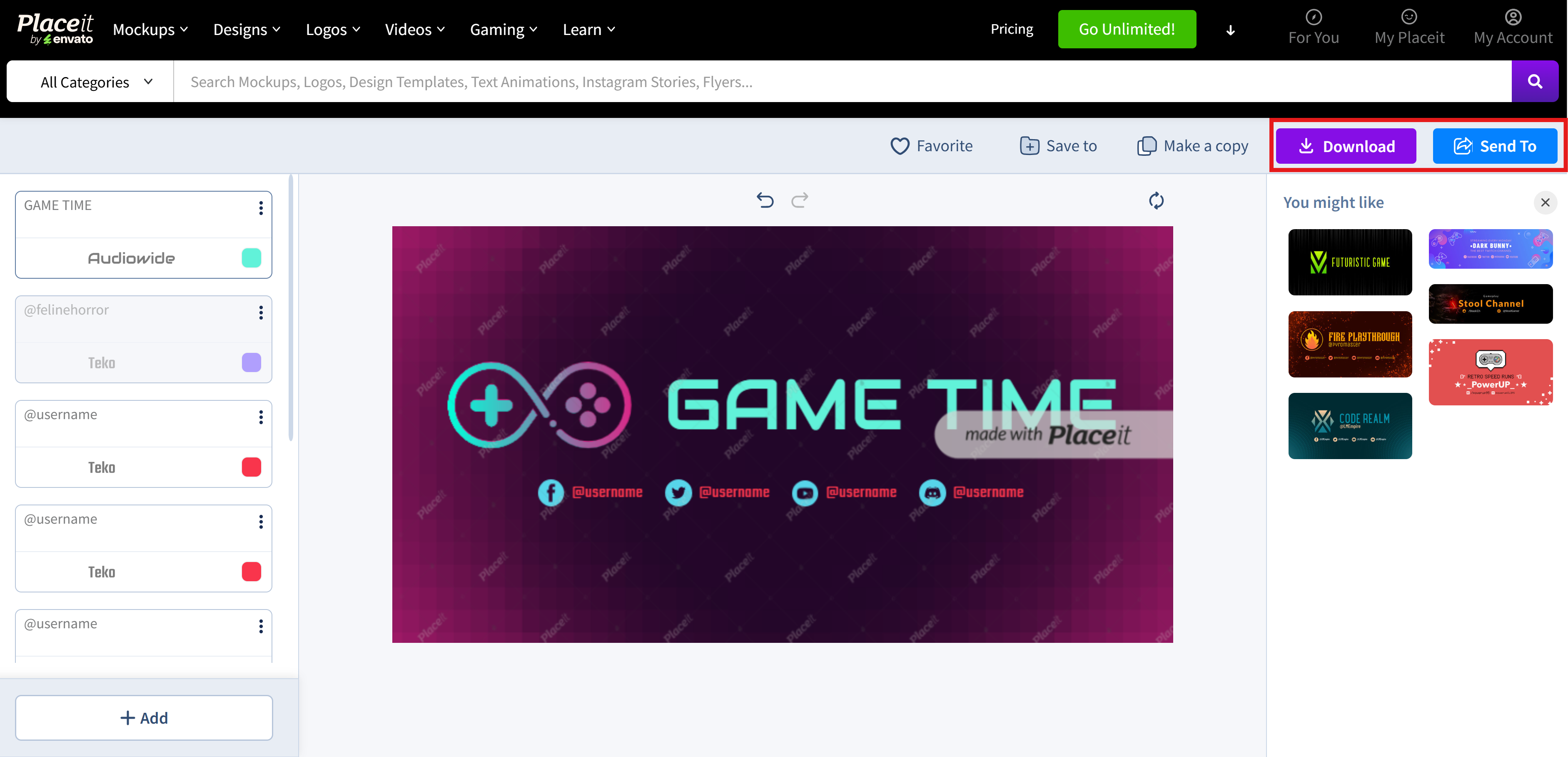 Video player banner Twitch