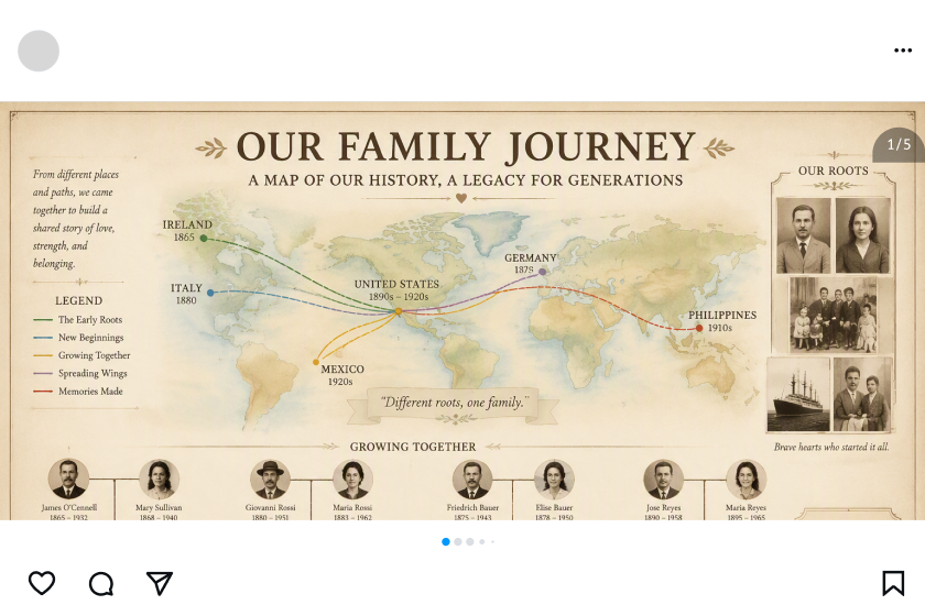 Share your family story with relatives or online