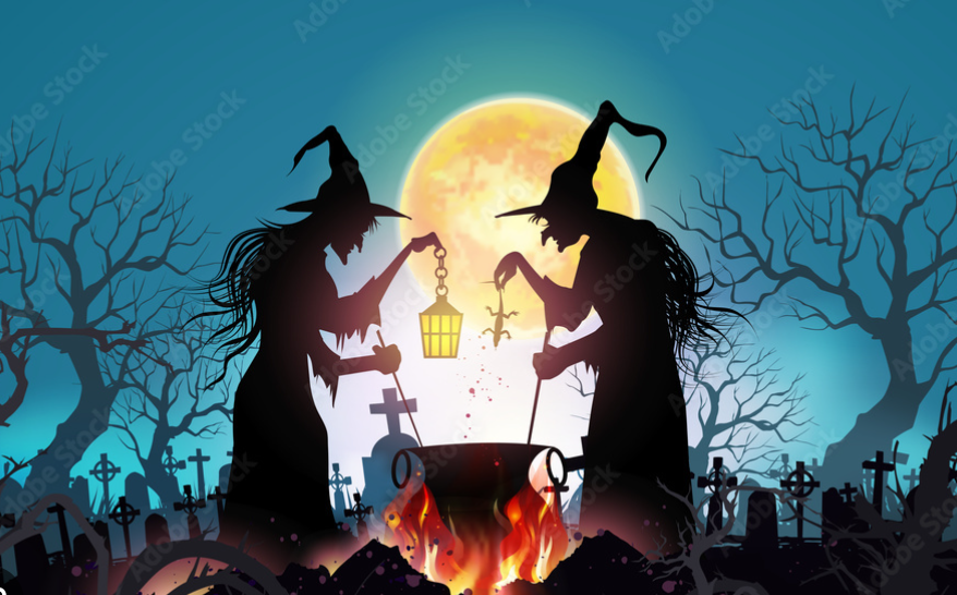 Types of Halloween backgrounds for desktop-Witchcraft and magic