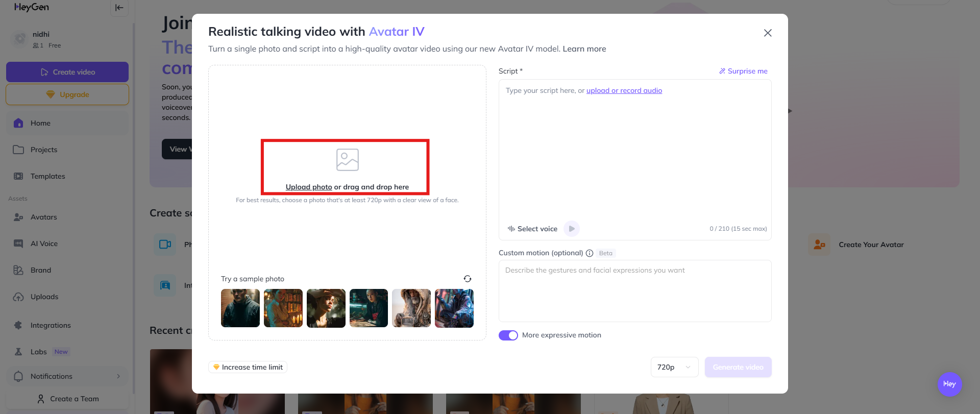 Upload an image