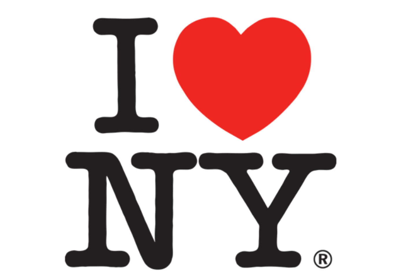 Design do logotipo de coração I Love New York para turismo