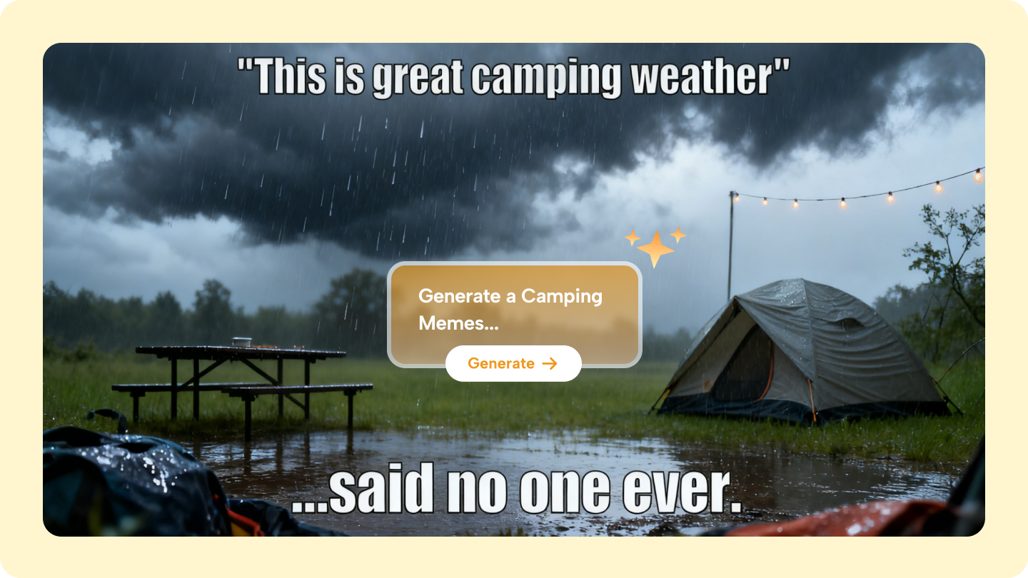 camping meme 