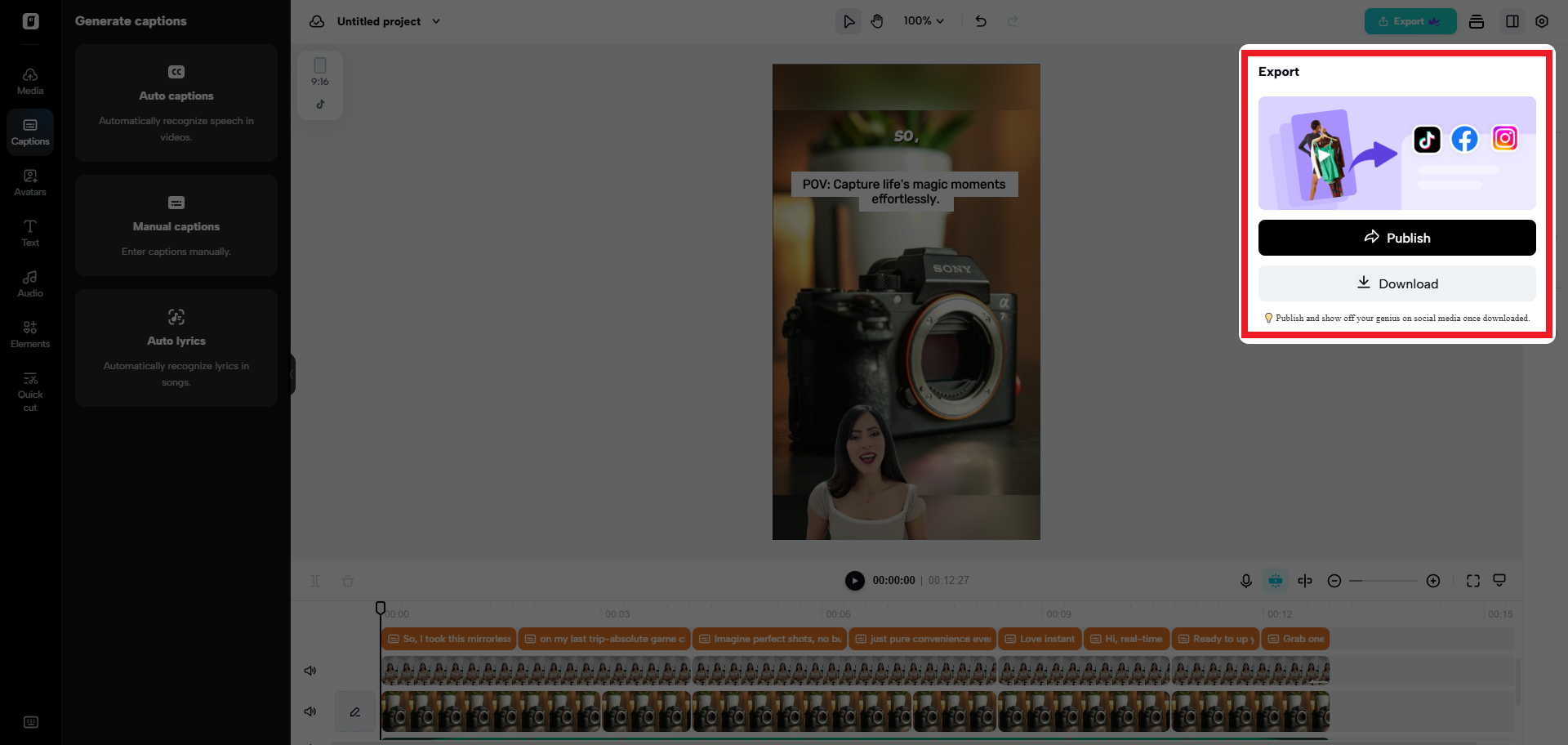 Export your video