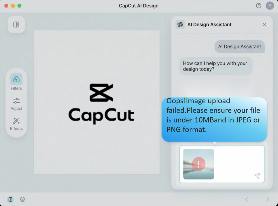 Image upload failed