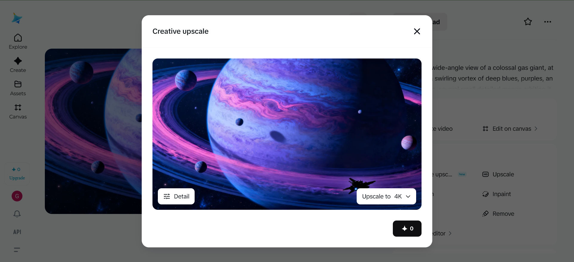 Creative upscale
