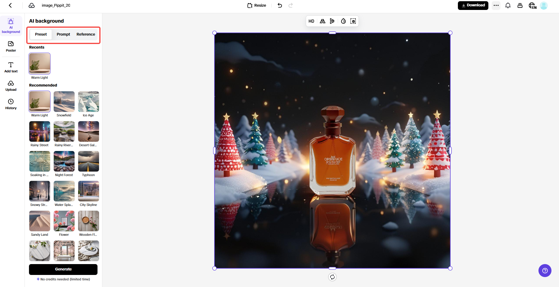 Change the background