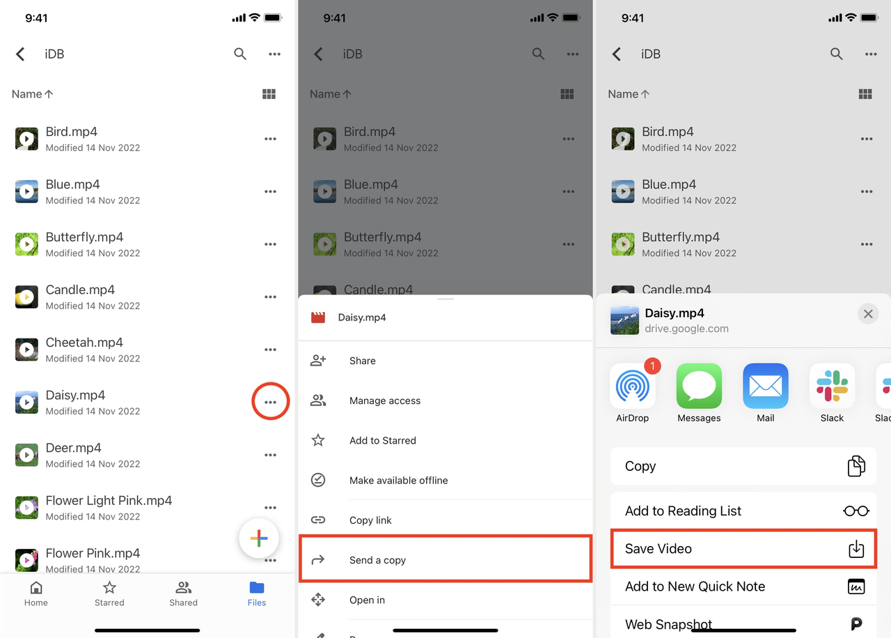 Download from Google Drive to iPhone