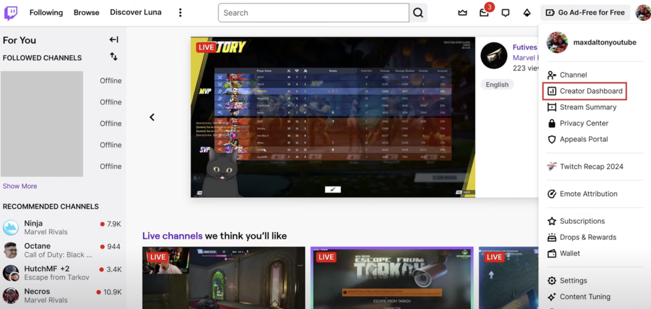 Select create dashboard