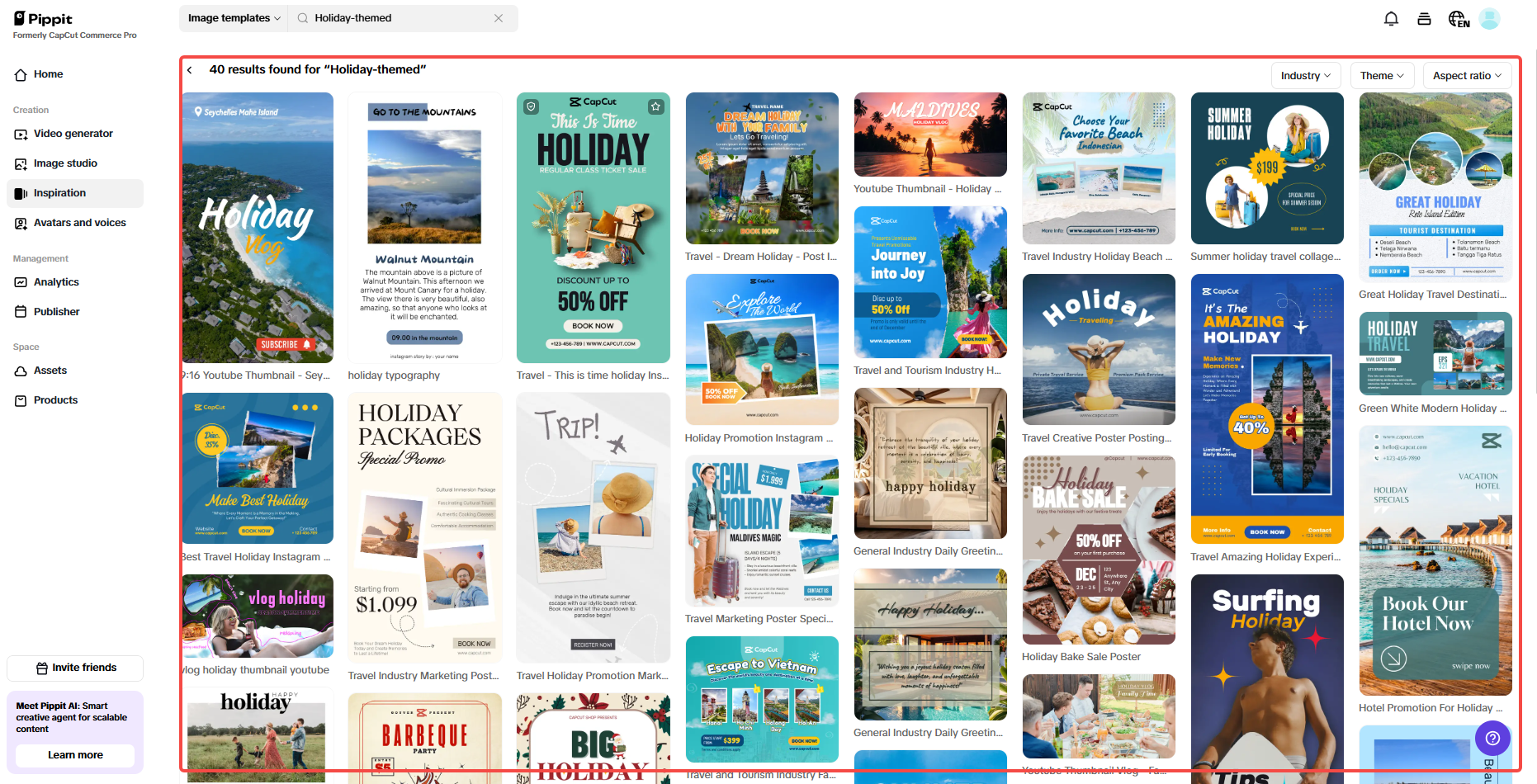 Templates com tema de feriado