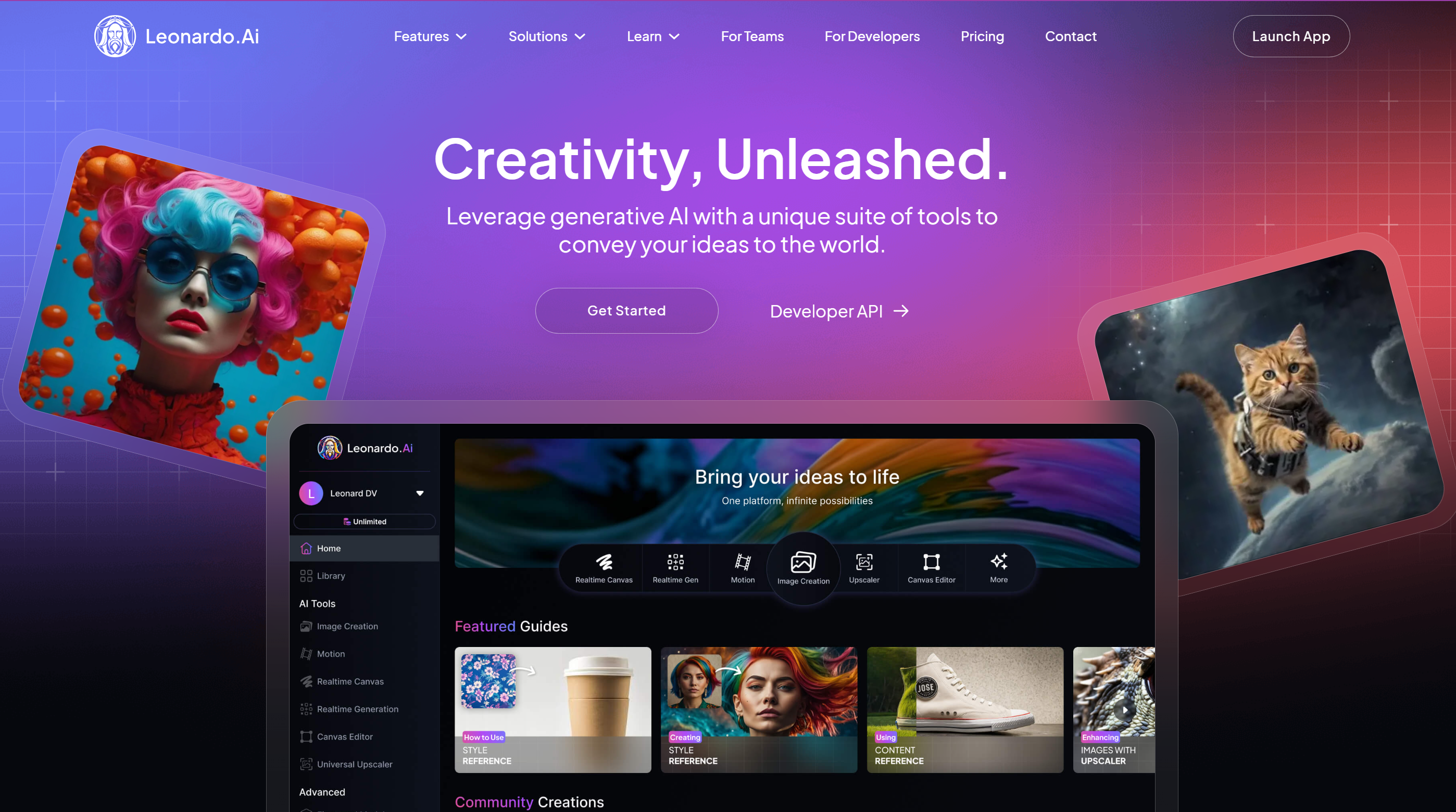 Leonardo AI image tool