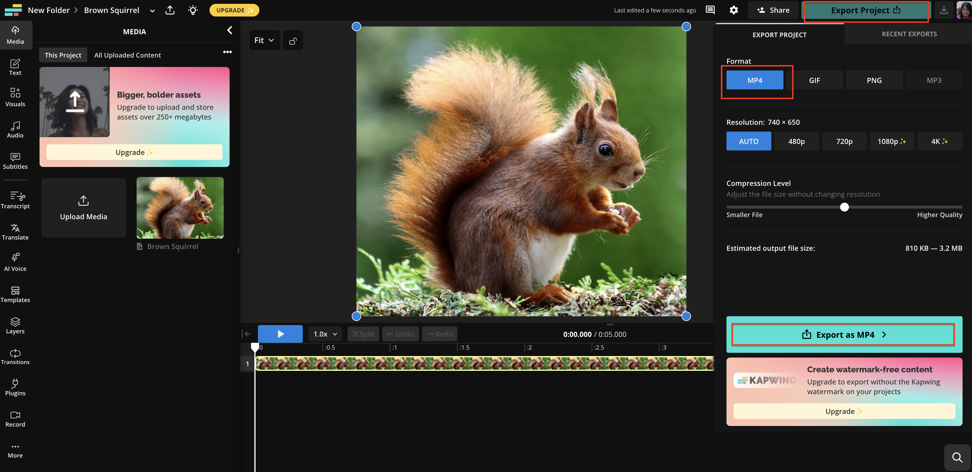 Eksportuj animowany obraz