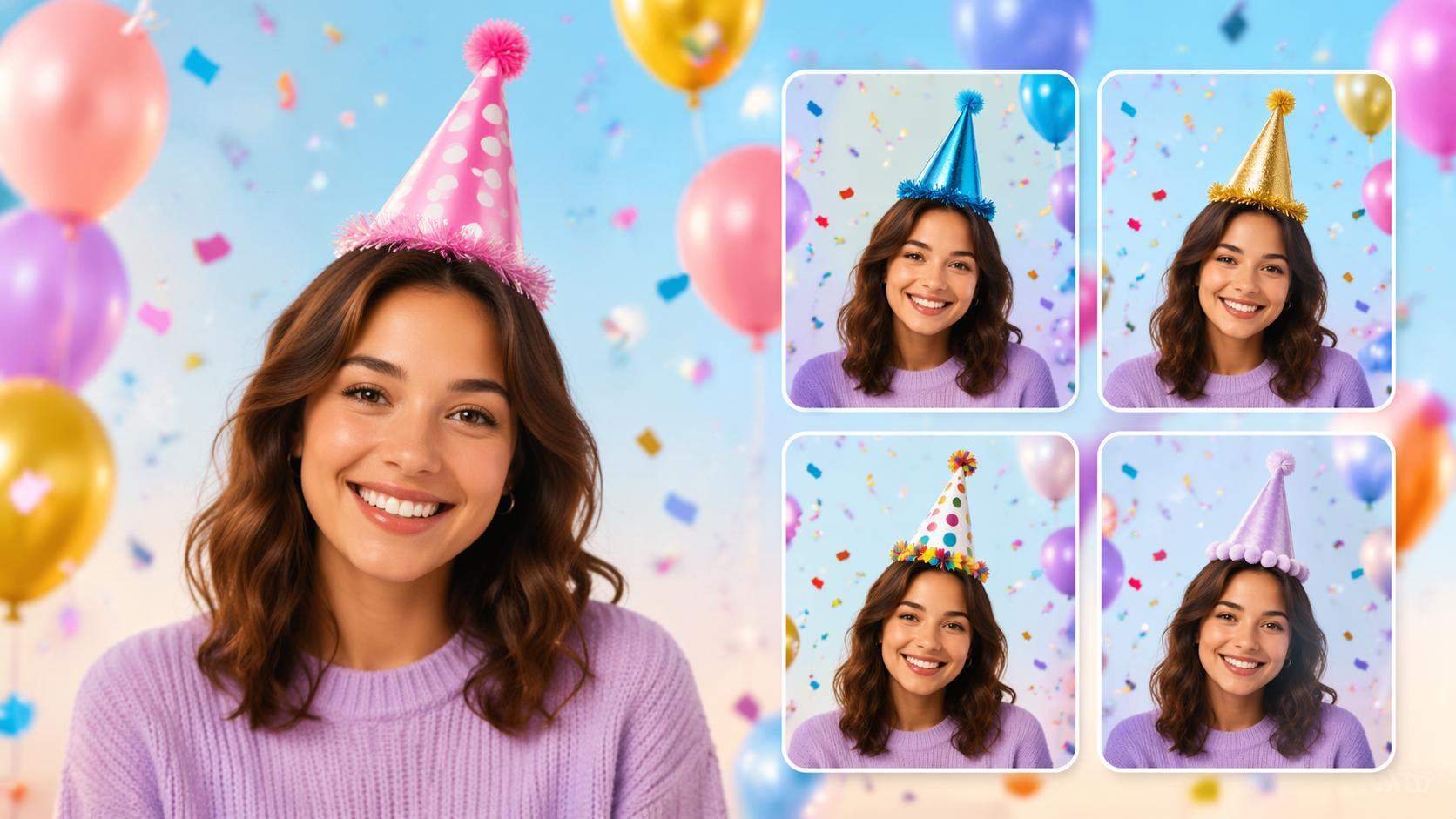 Dreamina add birthday hat to image 16:9 hero image