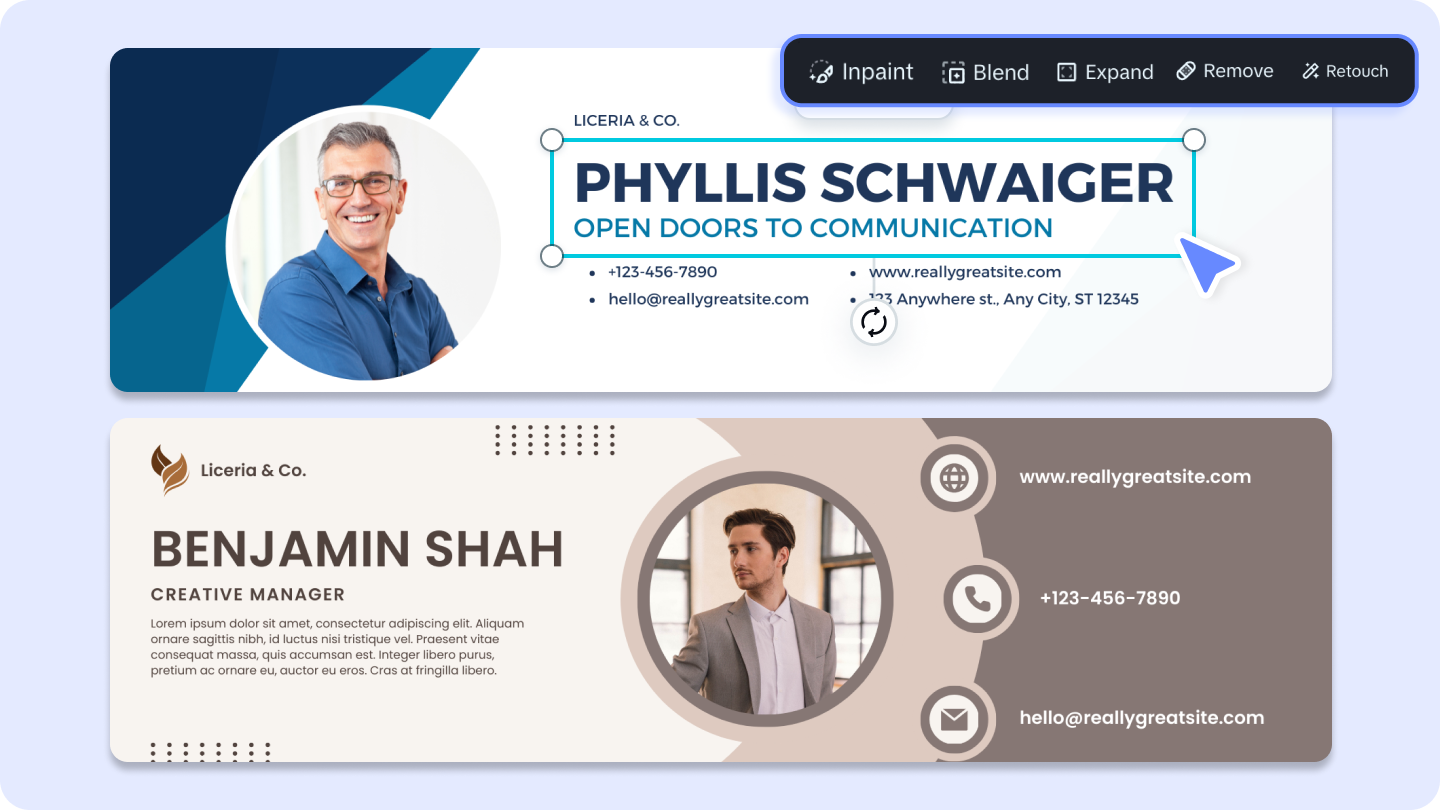 company signature in email