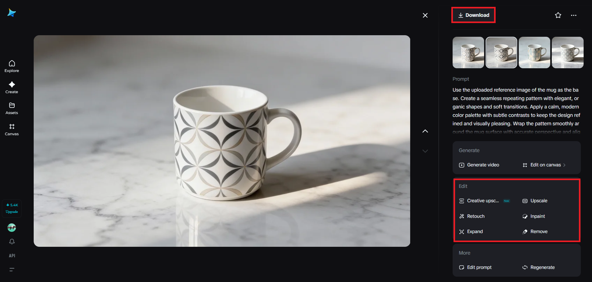 Polish the result and download your mockup