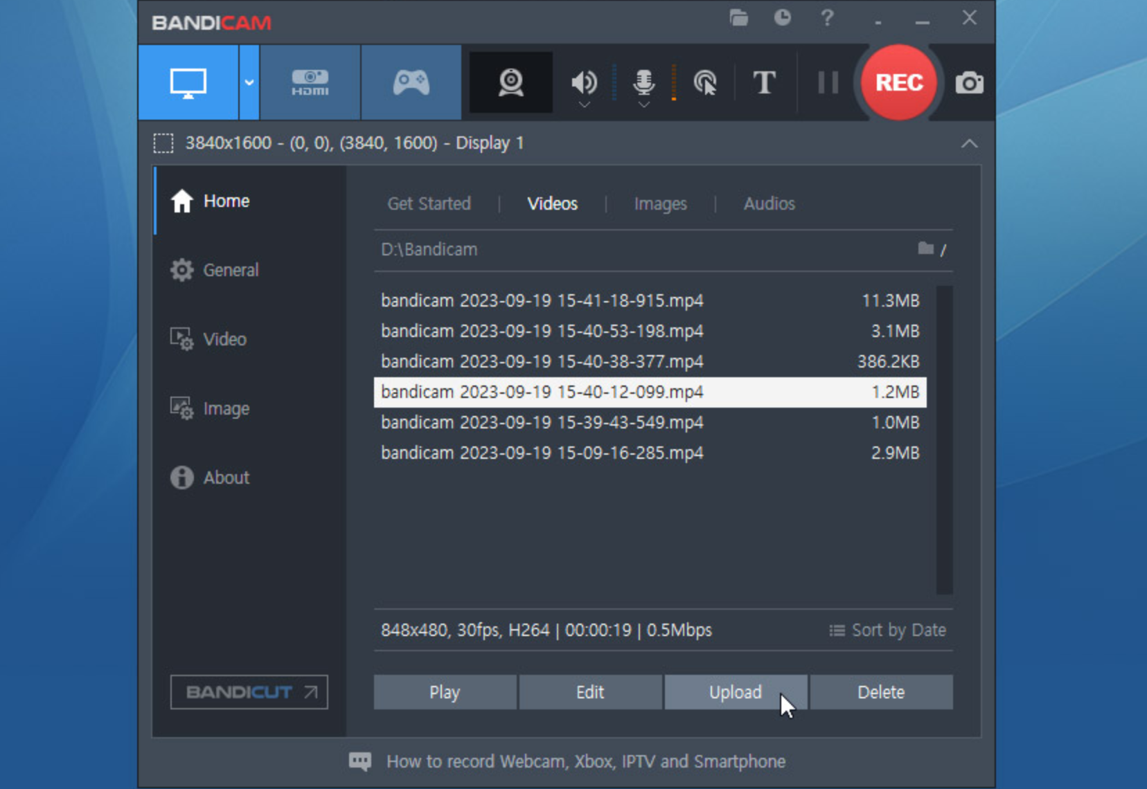 Bandicam - free screen recorder with facecam