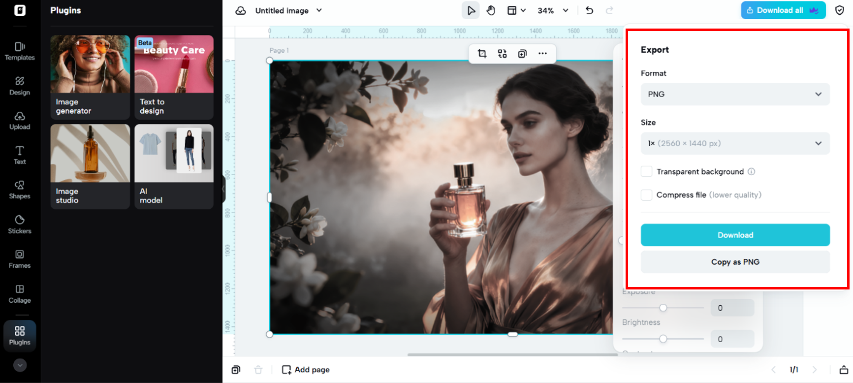 Export and share