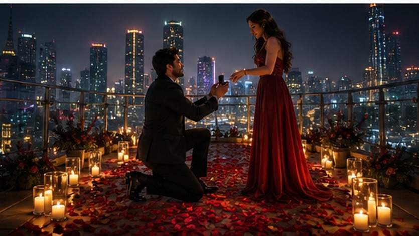 Tower Couple Proposal Video Editing Prompts Beispiel 5