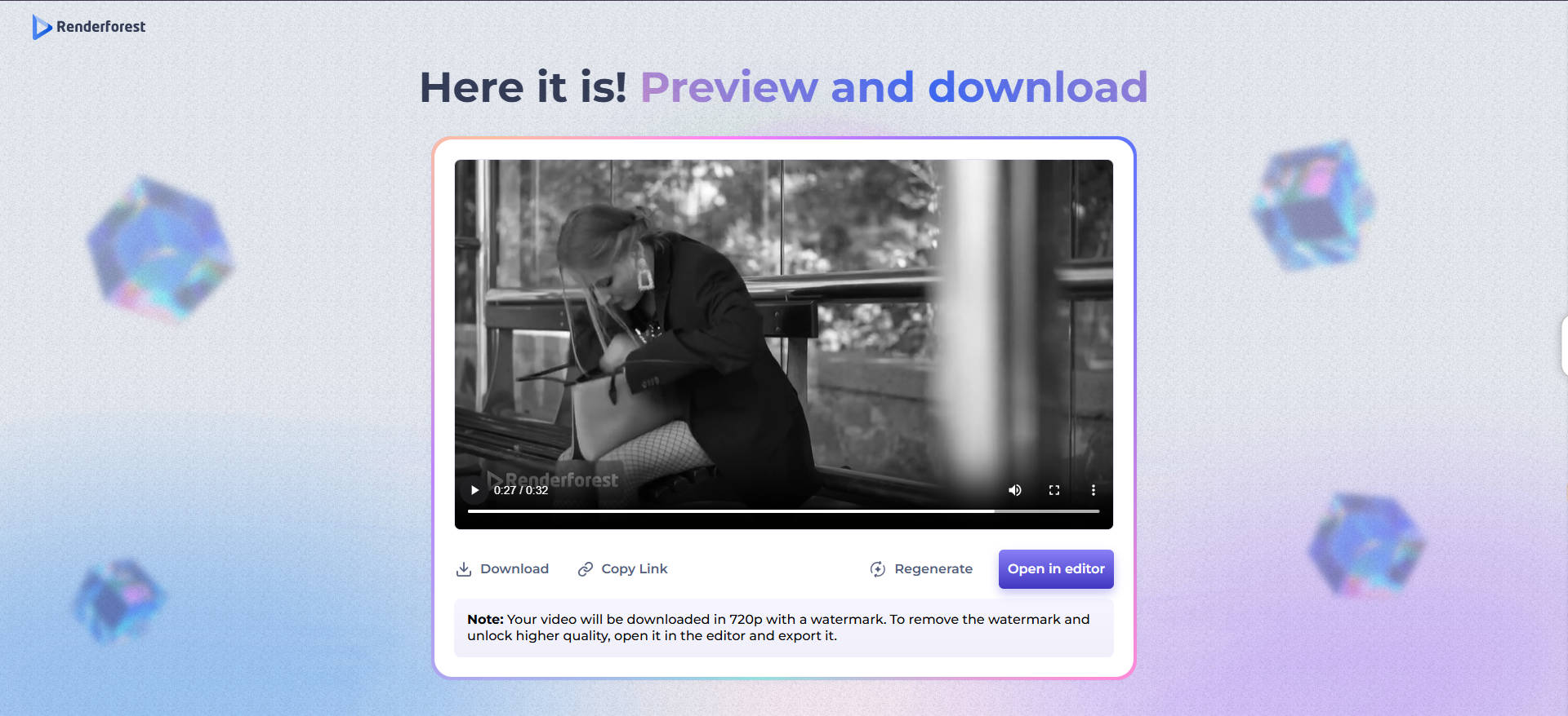 Vídeo realista com IA