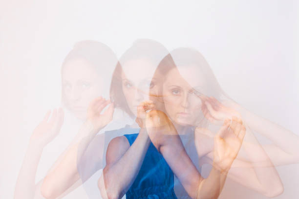 Self-portrait double exposure image