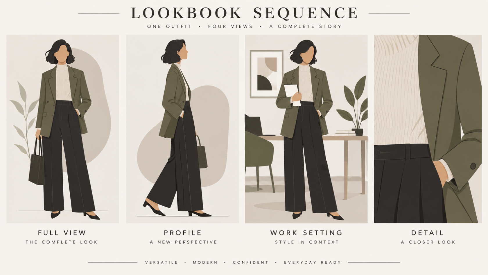 Intent to brief diagram showing subject setting composition light and finish