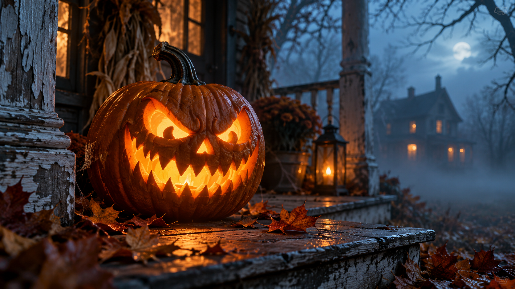 Halloween pumpkin image prompt example