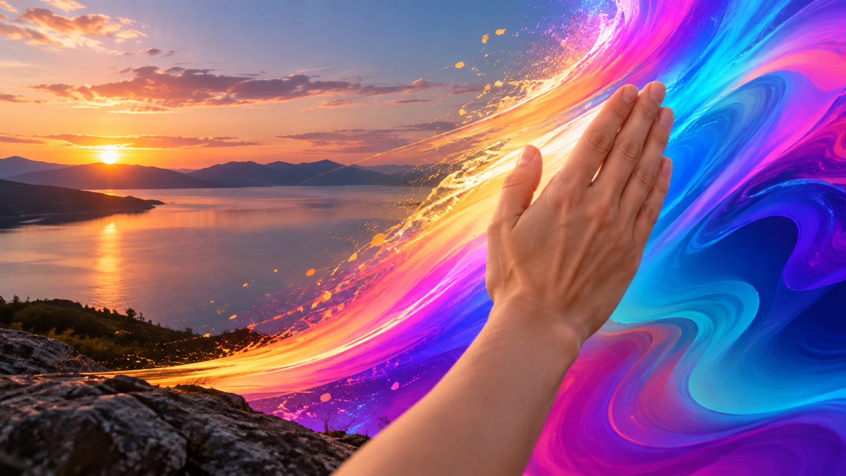 Hand Swipe Transition example